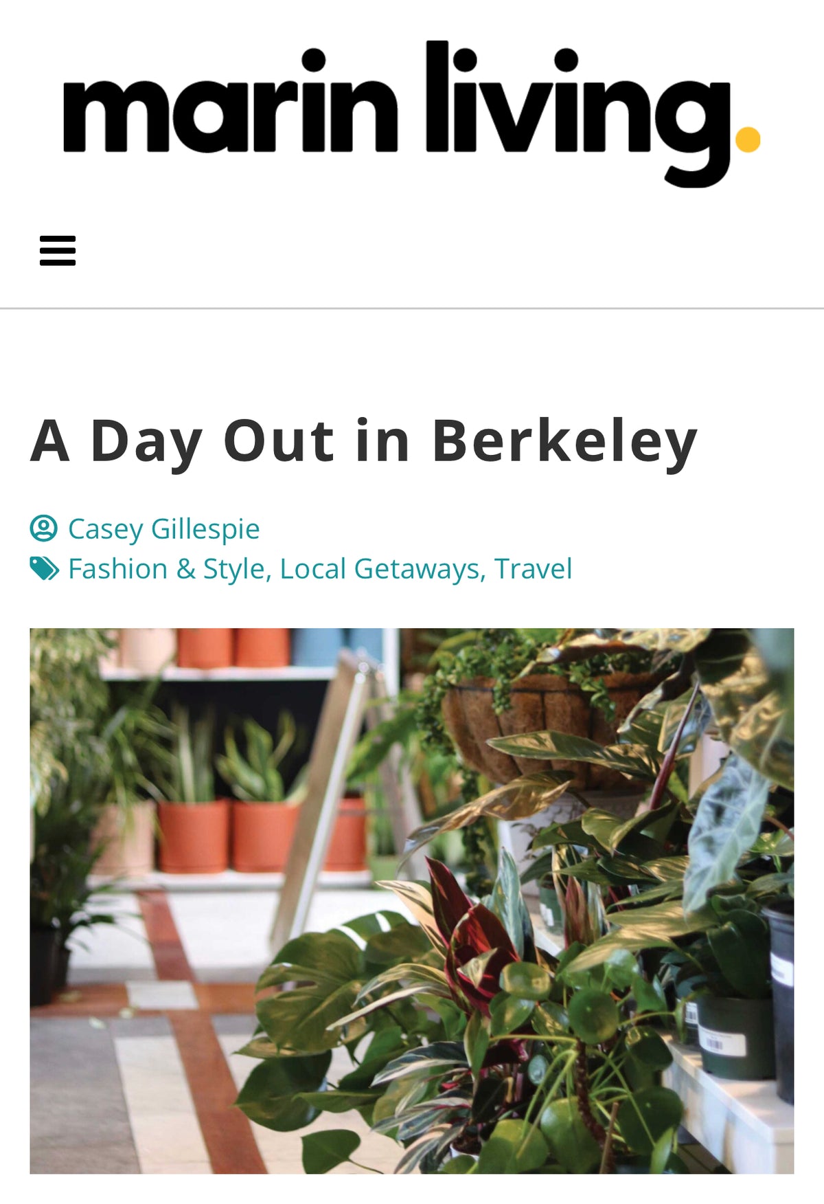 Marin Living Magazine