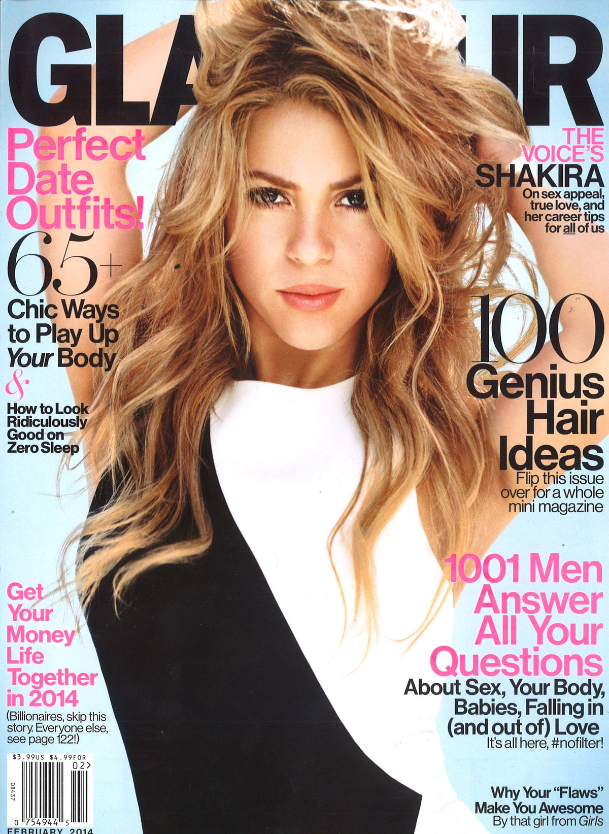 glamour magazine cover with shakira