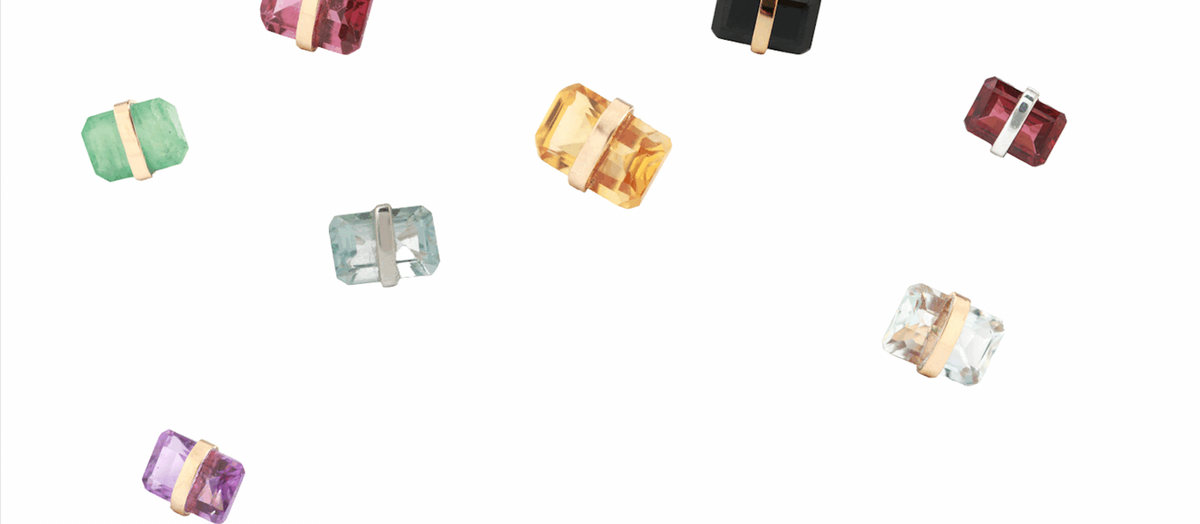 Bezel Wrapped Gemstone Studs