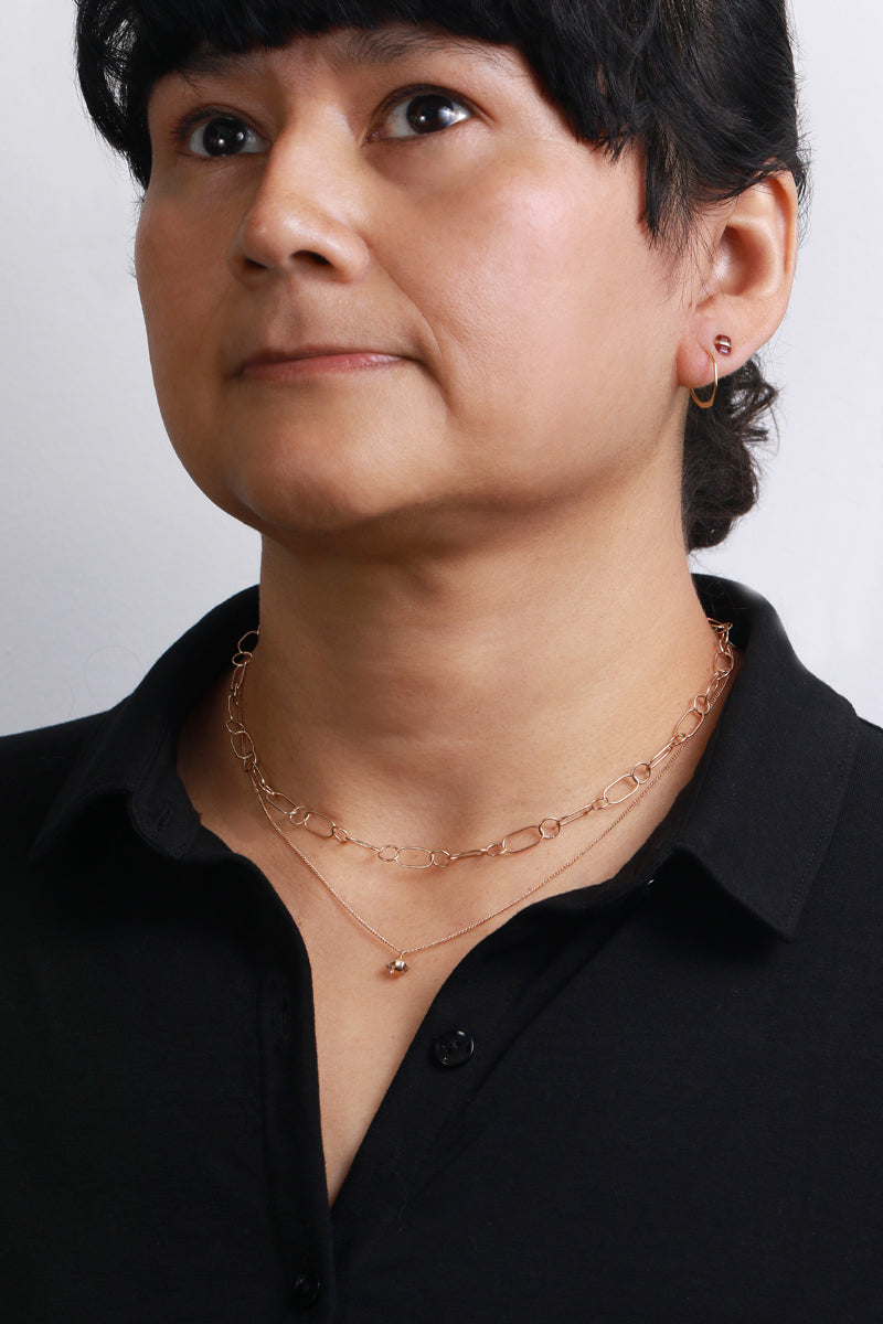 Single Drop Mini Herkimer Necklace Necklaces 756A0418