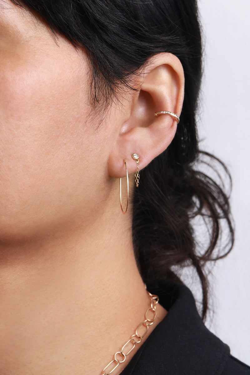 7/8 Inch Round Hoop Earrings Earrings 756A0437
