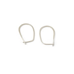 1/2 Inch Teardrop Hoops Silver Earrings 756A0795