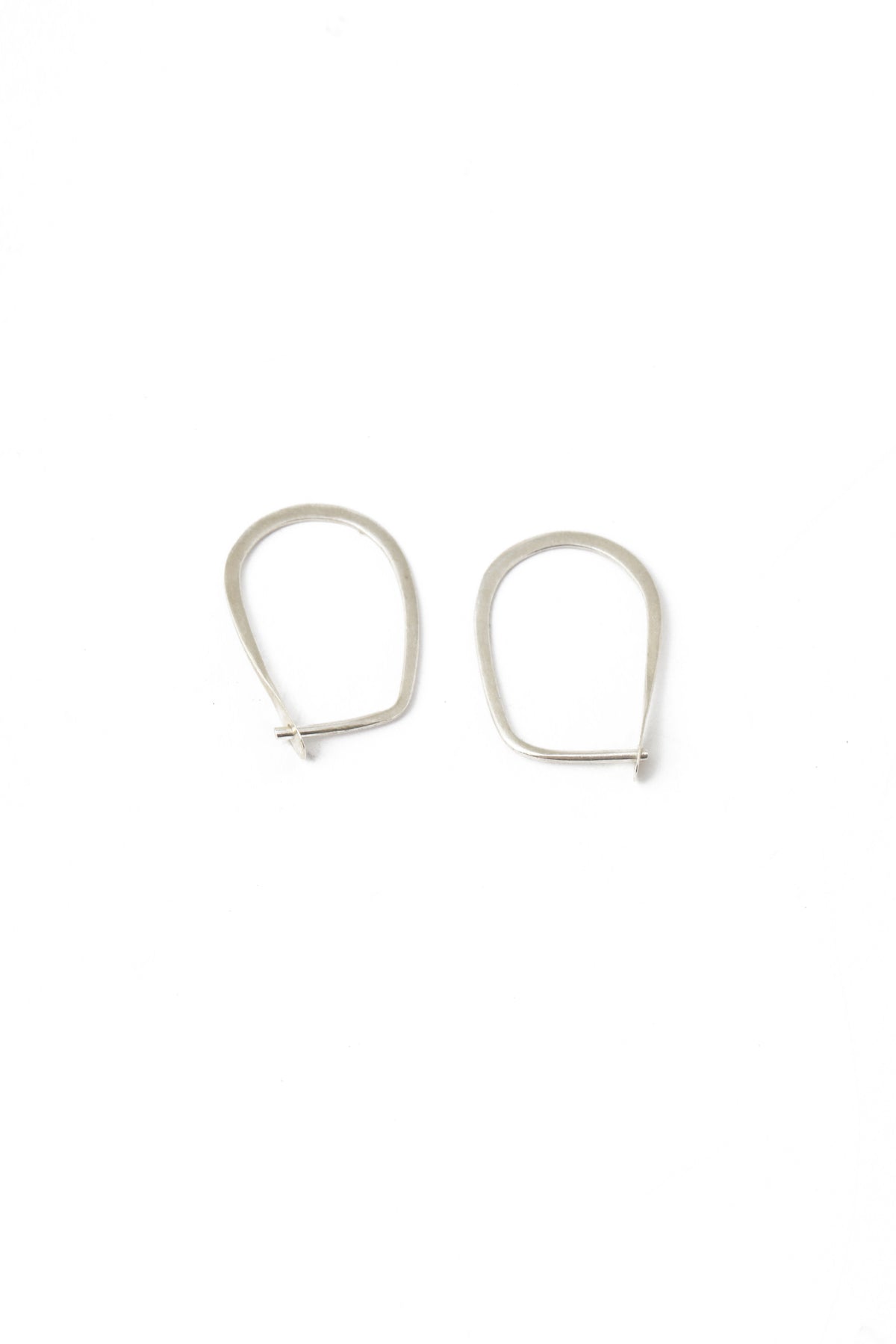 1/2 Inch Teardrop Hoops Silver Earrings 756A0795