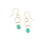 Turquoise triple chain single drop earring Gold Earrings 756A0797_28ee0de4-affb-4b7d-b2ce-1e9ad161da40