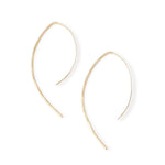 1.5 Inch Wishbone Hoop Earrings gold Earrings 756A1275