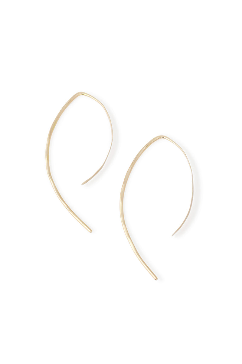 1.5 Inch Wishbone Hoop Earrings gold Earrings 756A1275