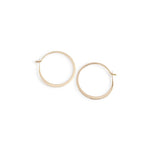 3/4 Inch Round Hoop Earrings Gold Earrings 756A1388