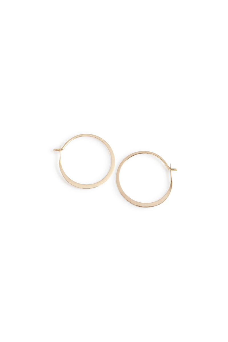 3/4 Inch Round Hoop Earrings Gold Earrings 756A1388