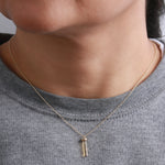 Citrine Cut Crystal Necklace with Micropave Diamond Cap NECKLACES 756A4365