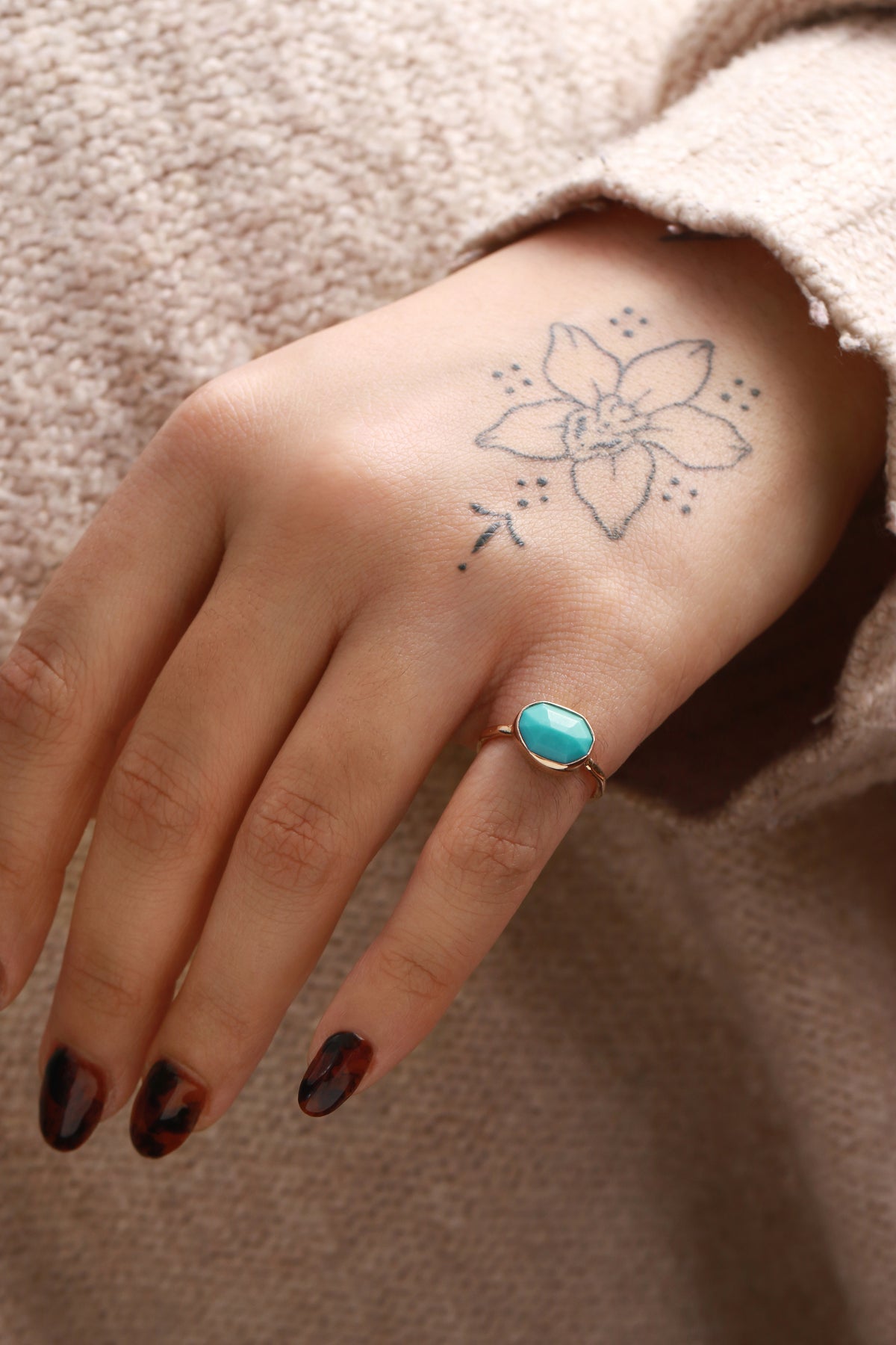 Freeform East-West Turquoise Ring BFCM Stock Ring 756A5181