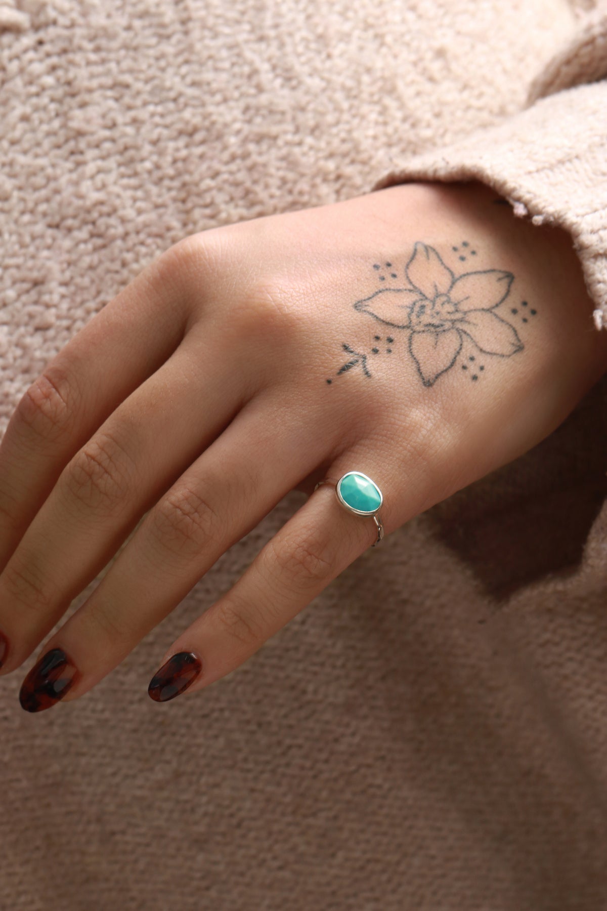 Freeform East-West Turquoise Ring BFCM Stock Ring 756A5182