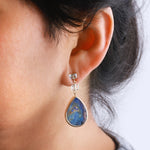 Aquamarine and Boulder Opal Triple Drop Earrings Earrings 756A5986