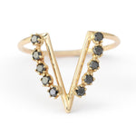 The Majesty Black Diamond Gold Ring by Labulgara Rings 756A6149