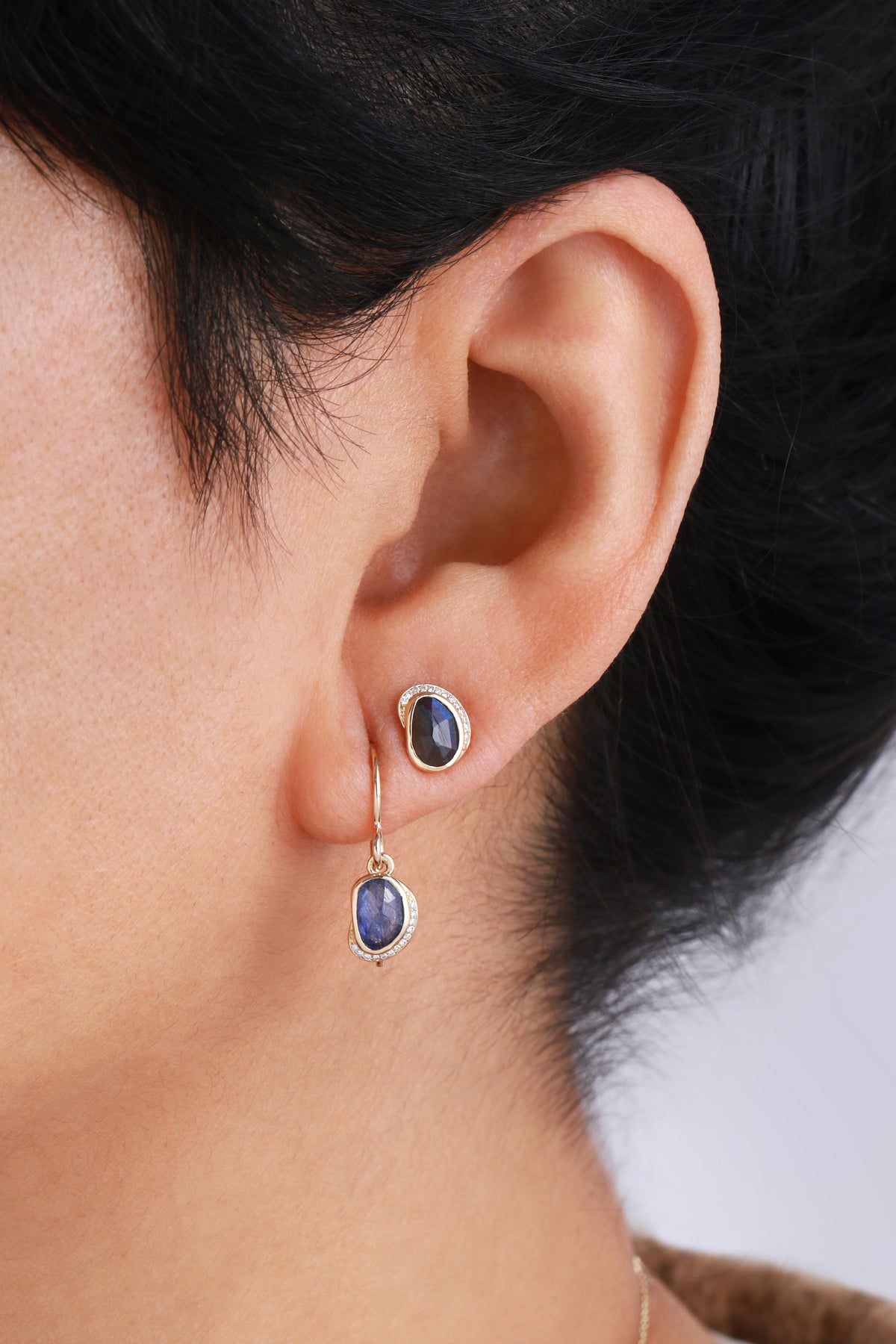 Blue Sapphire Diamond Crescent Moon Stud Earrings Earrings 756A6227_5fd2de44-6158-4185-8f98-adbe8924cd9e