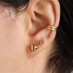 Large Herkimer Cut Citrine Stud Earrings Earrings 756A6319