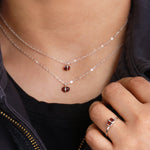 Emerald Cut Garnet Pendant Necklace Necklaces 756A6392_f6e0e86d-2b7c-4fdc-a278-9d4274a39b9d
