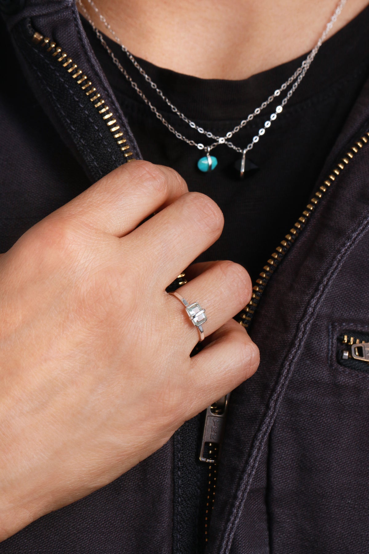 Bezel Wrapped Labradorite Ring RING 756A6396