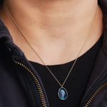 Freeform Blue Topaz Pendant Necklace Necklaces 756A6416