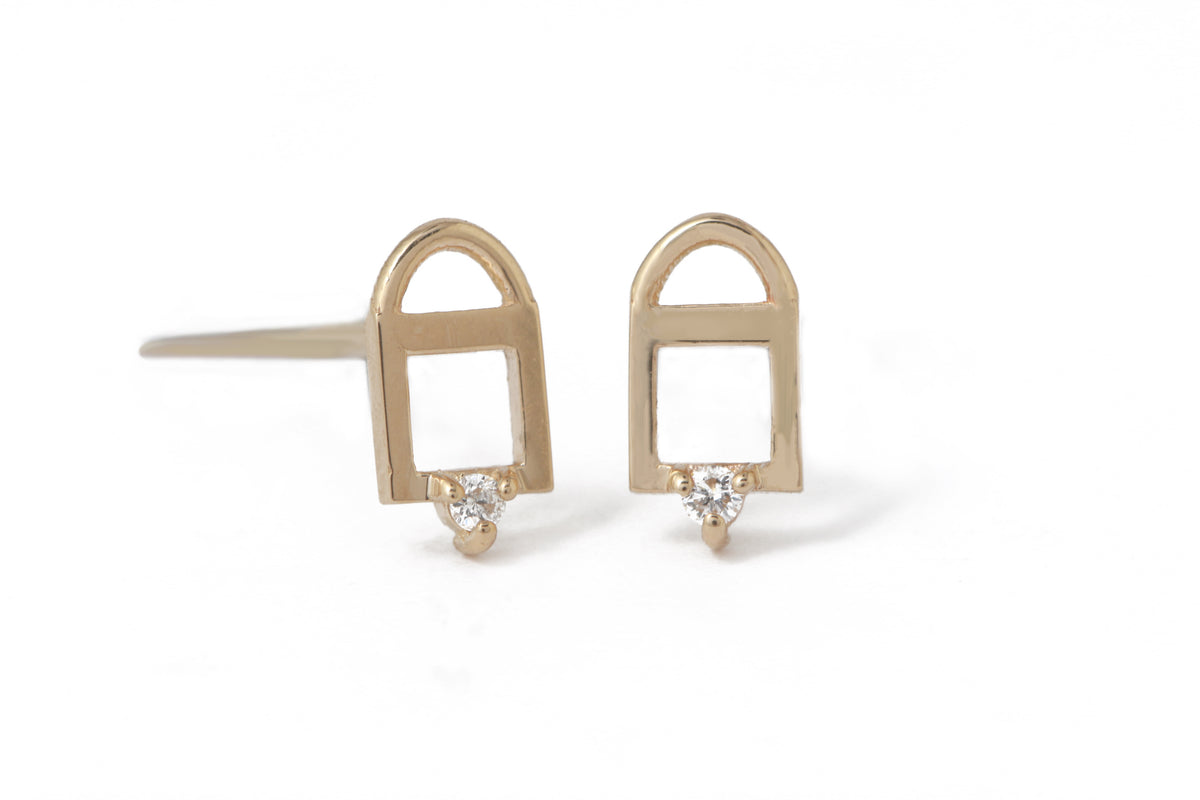 Diamond Padlock Stud Earrings by WWAKE EARRING 756A7736copy.JPG.sb-aa7d3124-9yuRVv
