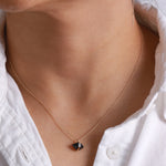 Large Bezel Wrapped Herkimer Cut Iolite Necklace Necklaces 756A9189