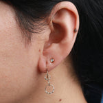 Triple Link White Diamond Drop Earrings 756A9695