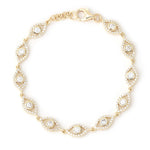 Pave Diamond Eye Tennis Bracelet Bracelets B959