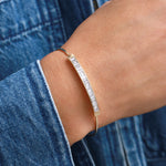 Channel Set Diamond Cuff Bracelet Bracelets B960GWHT-3