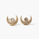 Diamond Moon Stud Earring by Celine Daoust CD_1636