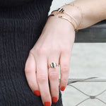 Cityscape Triple Spinel and Diamond Tower Ring BFCM Stock Ring CS-onmodel