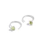 Prong-Set Gemstone Hug Earrings Peridot Silver EARRINGS E2225_f292b8eb-41da-49e6-b260-7bbd3b0e2495