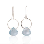 Aquamarine Single Drop Earrings Silver EARRINGS E2255AQ_copy