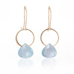 Aquamarine Single Drop Earrings Gold EARRINGS E2255GAQ_copy