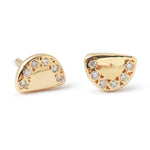 Kilima Diamond Arch Stud Earrings by Ladha EARRINGS E22GWD-2