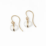 Bezel Wrapped Rainbow Moonstone Drop Earrings Earrings E2674GRMS