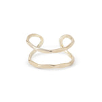 Double Bar Ear Cuff Silver Earrings E3087-3