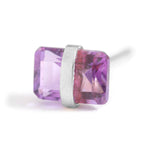 Bezel Wrapped Baguette Stud (half pair) Sterling silver Amethyst Earrings E3111AMEs_copy_96869be5-a15d-4ec6-be63-f7eb35919fa5
