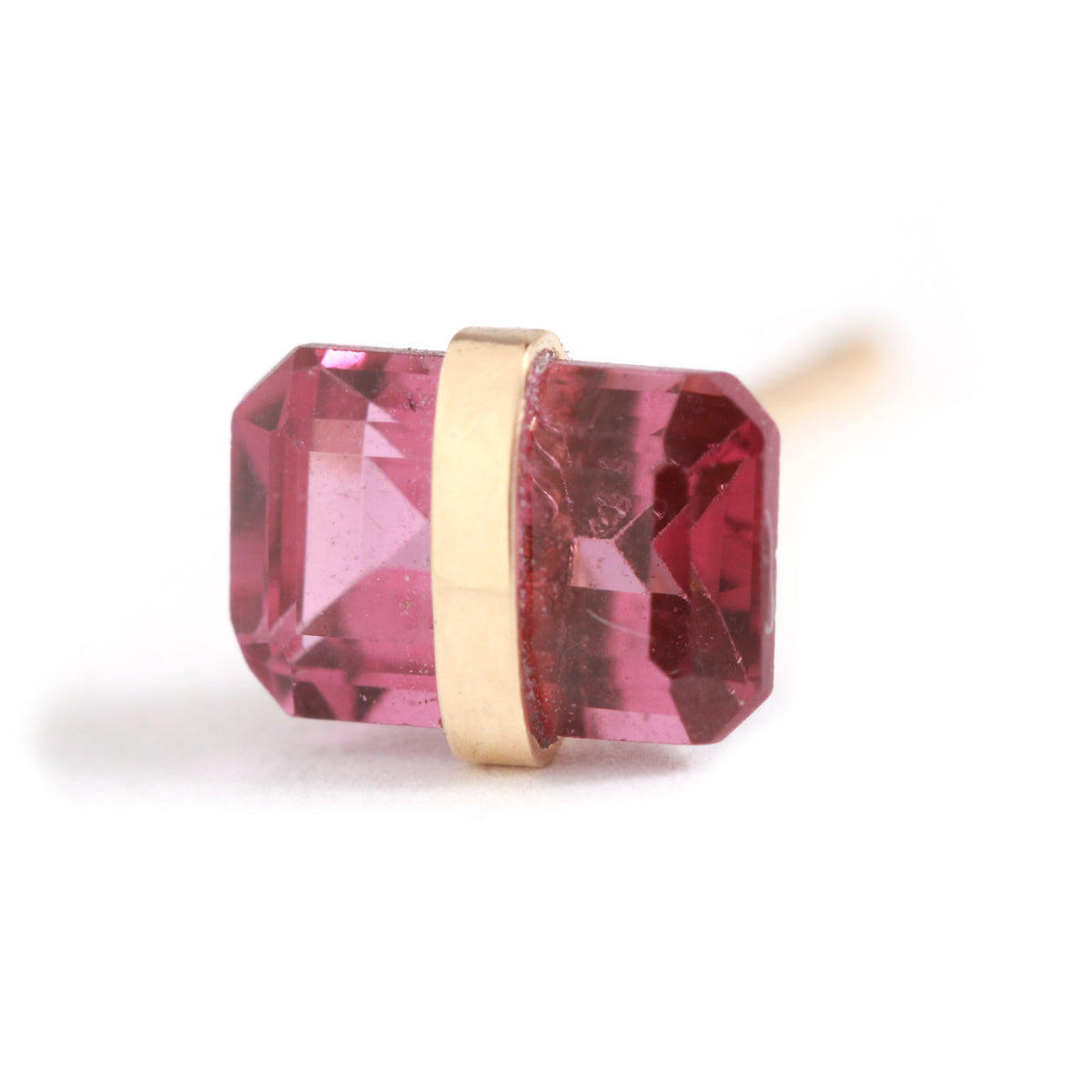Bezel Wrapped Baguette Stud (half pair) Gold Garnet Earrings E3111GAR_copy_5e558d99-70e4-4262-b023-27a01346f4bf