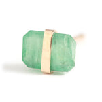 Bezel Wrapped Baguette Stud (half pair) Emerald Earrings E3111GEM_ef6c3e9e-b6c2-4e7a-bc57-1d6c4116d776