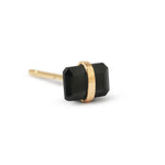 Bezel Wrapped Baguette Stud (half pair) Earrings E3111GON-7