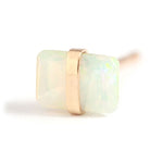 Bezel Wrapped Baguette Stud (half pair) Gold Opal Earrings E3111GOP_copy_12571f87-efa1-4165-9378-c0cb9dd9cb40