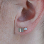 Bezel Wrapped Baguette Stud (half pair) Earrings E3111LAB-LE3016-onmod_copy