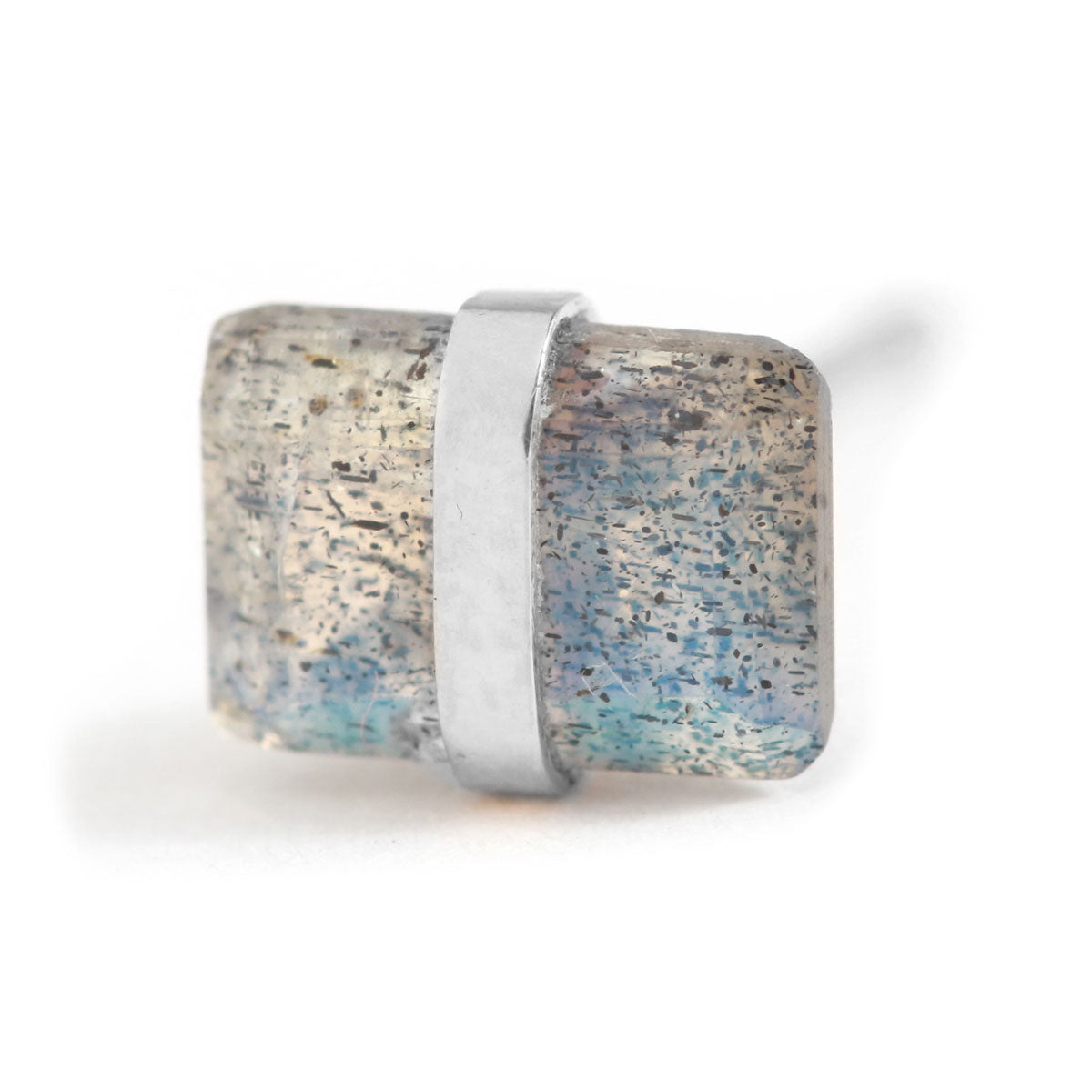 Bezel Wrapped Baguette Stud (half pair) Sterling silver Labradorite Earrings E3111LABs_copy_54f3c7b3-fc5c-46f0-95bb-1828e15158eb