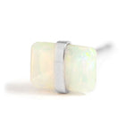 Bezel Wrapped Baguette Stud (half pair) Sterling silver Opal Earrings E3111op-onmod_copy_fd0e7220-747d-48bb-9c32-97cec51aab2f