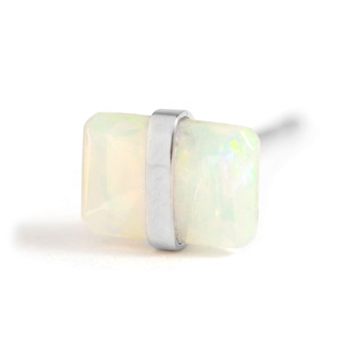 Bezel Wrapped Baguette Stud (half pair) Sterling silver Opal Earrings E3111op-onmod_copy_fd0e7220-747d-48bb-9c32-97cec51aab2f