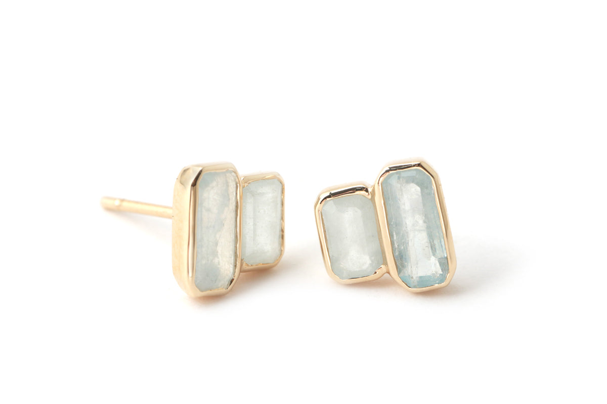Cityscape Aquamarine Stud Earrings Earrings E3154AQ