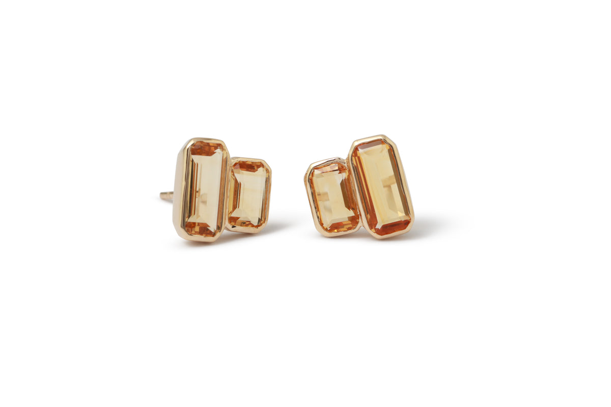 Cityscape Citrine Stud Earrings Earrings E3154GCIT