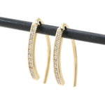 White Diamond Wishbone Hoop Earrings Earrings E3161-3