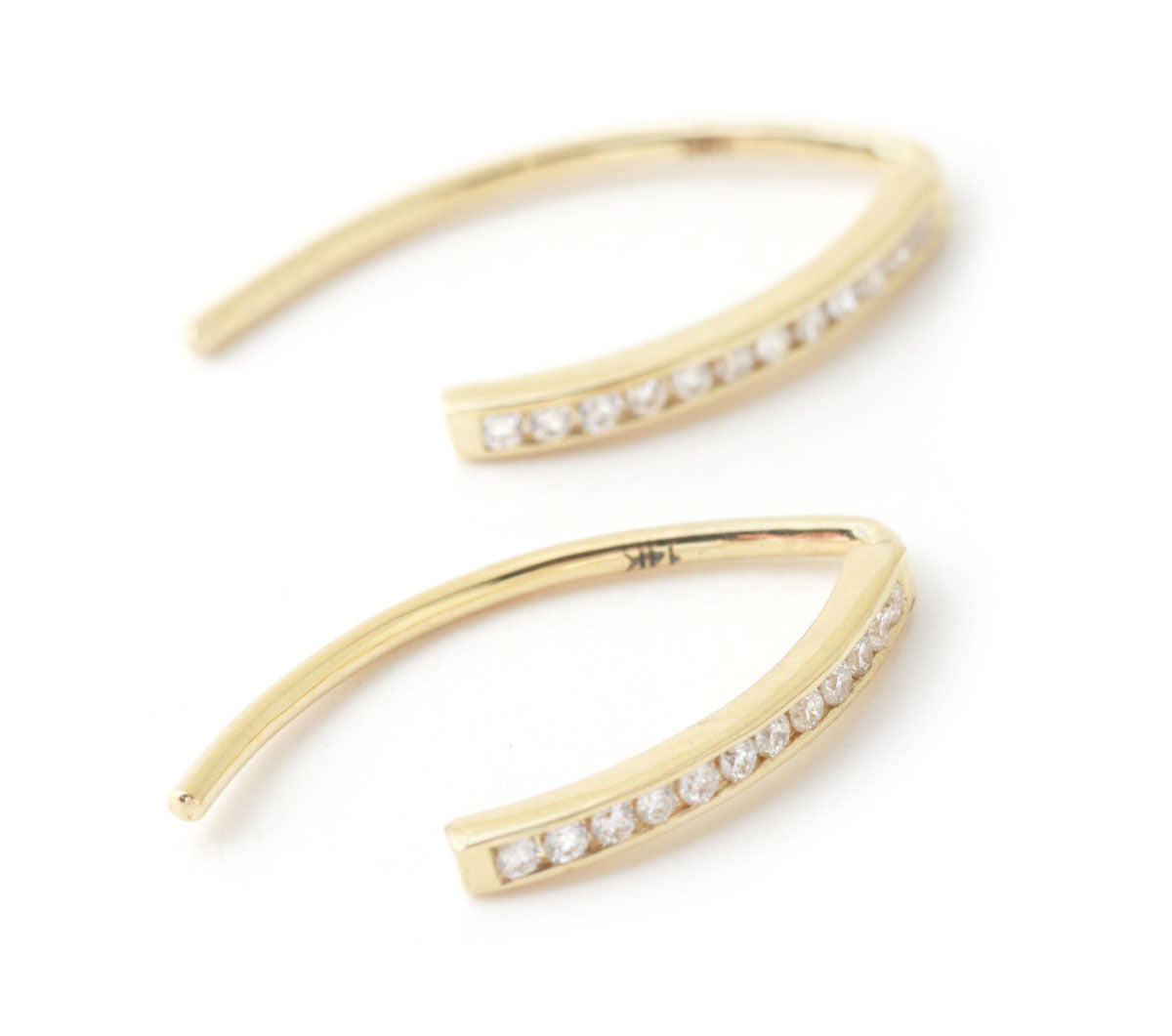 White Diamond Wishbone Hoop Earrings Earrings E3161-ecom