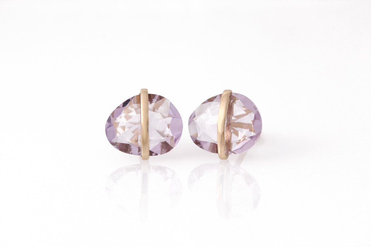 Large Bezel Wrapped Freeform Stud Earrings Amethyst Earrings E3212GAMEcopy_1d61eb44-c90f-4dfd-ac16-6a5afd0293b1