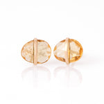 Large Bezel Wrapped Freeform Stud Earrings Citrine Earrings E3212GCITcopy